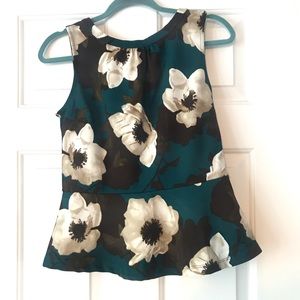 Floral Stretch Peplum Top